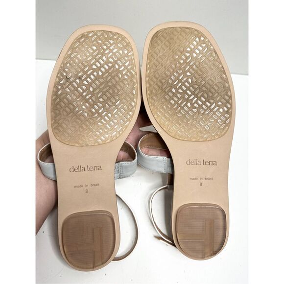 Della terra Sandals Womens Size 8 Multicolor Ankle Strap Darya Vegan Flat - Picture 7 of 7